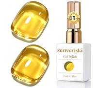Senvenski Jelly Vernis Semi Permanent 15ml - Couleurs Transparentes et Naturelles - Kit Starter UV LED Nail Art - Professionnelle à la maison - Pour French Manucure (Jaune, BT011)