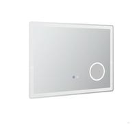 SENVIRO miroir de salle de bain LED 80 x 60 x 3,8 cm, grossissement x3, commande tactile, 3 couleurs de lumière, antibuée