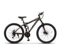 SENVIRO VTT tout suspendu 26 pouces 20 x 73 x 141 cm 21 vitesses Shimano freins à disque noir gris et orange