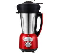 SENYA Blender chauffant avec Panier Vapeur 2L - 1400W - Rouge - Cook & Ice V3