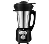 blender chauffant cook&ice noir et son panier vapeur en silicone piable de 2l sycp-hb008na