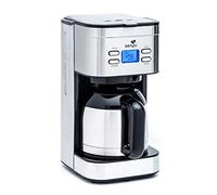 Senya cafetière électrique programmable Inox Hot Coffee, verseuse isotherme en acier inoxydable, fonction sélecteur d’arôme, maintien au chaud, 1,2L, 800W, SYBF-CM025