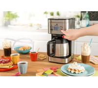 Senya Cafetière Électrique Programmable Inox Hot Coffee, Verseuse Isotherme En Acier Inoxydable, Fonction Sélecteur D'arome, Maintien Au Chaud Pendant 8h, 1,2l, 800w, Sybf-Cm025