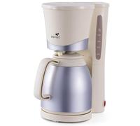 SENYA Cafetière Isotherme Électrique Crème 1L - Cafetière Filtre avec Verseuse Isotherme, Compacte et Élégante, Arrêt Automatique, Facile à Utiliser et à Nettoyer