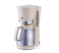 SENYA Cafetière Isotherme Électrique Crème 1L - Cafetière Filtre avec Verseuse Isotherme, Compacte et Élégante, Arrêt Automatique, Facile à Utiliser et à Nettoyer