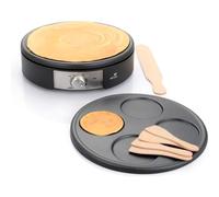 SENYA Crêpière Électrique 1500W 2 Plaques Interchangeables Crêpe Time Thermostat