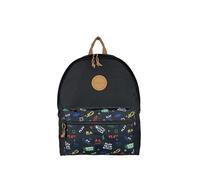 Senya EASYOU Sac à Dos 20L - Tissu Recyclé Certifié GRS - bretelles ajustables - Compartiment PC 15″ - Poches Latérales & Passant Valise (Noir et pochette motif)
