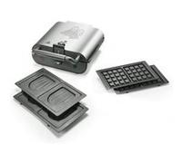 SENYA Appareil à gaufres et croque-monsieur, Gaufrier 3 en 1, Gaufres, Gaufrettes & Croques, 3 Plaques Interchangeables Antiadhésives, Rangement Vertical, Facile à Nettoyer (M)