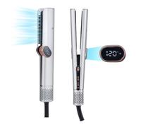 SENYA Lisseur Séchant argenté Wet & Dry 2 en 1 Hair Fusion- Lisseur et Sèche-Cheveux à Air Chaud, Température et Vitesse Ajustables