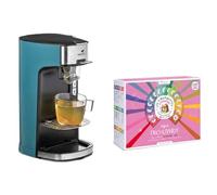 SENYA Machine à Thé Tea Time + Coffret 75 Sachets Les 2 Marmottes - Infuseur Thé Électrique - Thé en Vrac ou Sachet - 200/300 ml - (Vert)