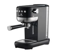 SENYA Tasty Coffee Machine expresso Noir 20 bars - Cafetière expresso manuelle 1350W avec mousseur de lait, technologie thermoblock, 1 ou 2 tasses, cappuccino & latte - Réservoir 1,1 L