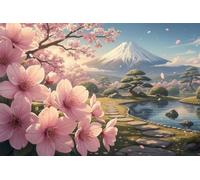 Senyanr 5D Diamond Painting Kits for Adults Flower Pond, DIY Volcano Full Square Drill diamond Art kits adults, Crystal Rhinestone Embroidery Canvas painting for Home Decor 34x42in
