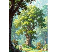 Senyanr 5D Diamond Painting Kits for Adults Green Bushes, DIY Tree Full Square Drill diamond Art kits adults, Crystal Rhinestone Embroidery Canvas painting for Home Decor 18x26in