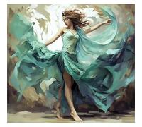 Senyanr Peinture Numero Adulte,Danseuse Acryliques peinture par Numéro,Kit de Peinture à l'huile pour enfants,Bricolage Toile Paint by Numbers pour Decoration Maison Cadeau 40x50cm(Frameless)
