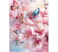 Senyanr Peinture par Numero Adulte avec Cadre,Fleurs roses peinture à l’huile par Numéros pour Débutants,DIY Peinture Acryliques numero sur Toile pour Décoration Maison Cadeaux 24x36inch