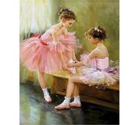Senyanr Peinture par Numéros pour Adulte Fille qui danse,DIY Peinture par Numéros pour Débutants,avec Pinceaux et Pigments Acryliques pour Décoration de la Maison (sans cadre) 40x50cm