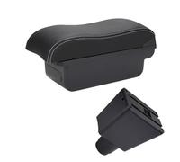 Senyoi Accoudoir pour Renault Logan pour Dacia pour dokker pour Sandero de voiture Boîte Surface incurvée en cuir Installation simple(C3 Black white NOUSB)
