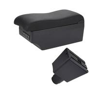Senyoi Accoudoir pour Renault Logan pour Dacia pour dokker pour Sandero de voiture Boîte Surface incurvée en cuir Installation simple(A2 Black line 7USB)