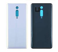 Senza Marchio Lot de 2 cache-batterie + 1 adhésif double face compatible pour Xiaomi Mi9T/MI 9T PRO/K20/K20 PRO M1903F10G verre arrière coque arrière + autocollant (blanc)