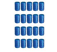 SENZEAL 20 Pièces Bouchon Valve Pneu Voiture en Aluminium Universel Style Rond Capuchon de Valve Auto Bouchons de Tige de Valve de Pneu pour Voiture Camion Moto Vélo (Bleu Ciel)