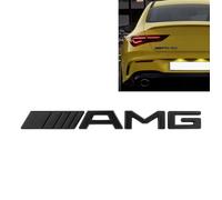 SENZEAL AMG Sticker 3D Emblème pour Mercedes Benz Voiture Insigne Métal Marque Autocollant Décalcommonie Décoration, noir