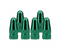 SENZEAL Bouchon de Valve de Pneu 6 Pièces Capuchon Bouchon de Valve, Presta Anodisé Vélo Bouchon, Anti-poussière de Vélo pour Bicyclette VTT, Valve de Pneu Vélo pour Route VTT Bicyclette (Vert)