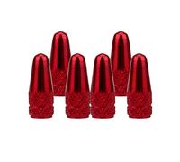SENZEAL Bouchon de Valve de Pneu 6 Pièces Capuchon Bouchon de Valve, Presta Anodisé Vélo Bouchon, Anti-poussière de Vélo pour Bicyclette VTT, Valve de Pneu Vélo pour Route VTT Bicyclette (Rouge)