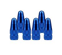 SENZEAL Bouchon de Valve de Pneu 6 Pièces Capuchon Bouchon de Valve, Presta Anodisé Vélo Bouchon, Anti-poussière de Vélo pour Bicyclette VTT, Valve de Pneu Vélo pour Route VTT Bicyclette (Bleu)