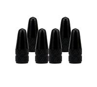SENZEAL Bouchon de Valve de Pneu 6 Pièces Capuchon Bouchon de Valve, Presta Anodisé Vélo Bouchon, Anti-poussière de Vélo pour Bicyclette VTT, Valve de Pneu Vélo pour Route VTT Bicyclette (Noir)
