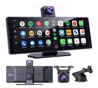 Senzo Écran CarPlay 10,26" - Avec caméra embarquée 4K - Écran de voiture Android - Caméra de recul - Convient pour Apple CarPlay et Android Auto