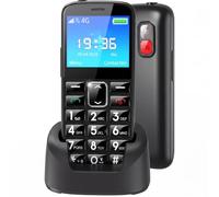 Senzo Téléphone portable 4G pour personnes âgées sans contrat - Bouton d'appel d'urgence GSM it SOS, grand téléphone, appareil photo, extra puissant, batterie longue durée de veille, station de charge