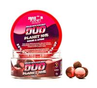Senzor Planet Bouillette à hameçon Duo pour Carpe, 50% bouillette & 50% Pop-up, Mélange de Deux Couleurs Rose et Marron, 16-20 mm, 150g, Arôme Calamar et Canneberge, Semi-Flottante