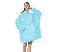 Seogva Sweat-shirt à capuche sherpa surdimensionné, couverture sweat-shirt à capuche portable ultra douce, chaude et confortable, taille unique pour hommes, amis - Bleu - Taille Unique