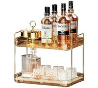 Seoneiro Plateau à Whisky, Porte-gobelets en Verre, Porte-Tasses, Organisateur de Tasse à café, Organisateur de comptoir de Salle de Bain avec Planche d'égouttement, Organisateur décoratif pour Verre