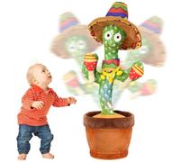 seOSTO Cactus Qui Danse, Jouet Cactus Qui Repete Talking Cactus Peluche, Cactus Qui Danse et RéPèTe Cactus Dansant Cactus Parlant pour Enfants Adultes