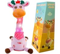 seOSTO Dancing Girafe Musicale Chantante Jouet Girafe Dansant et Torsadé, Jouet Interactif Lumineux et Chantant Enregistrement Et Répétition De Ce Que Vous Dites, Cadeaux pour Garçons Et Filles