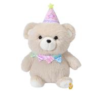 seOSTO Peluche de Ours Interactif Anniversaire, 25 cm Jouet Musical Chantant et Dansant, Happy Birthday Animal en Peluche Mignon Cadeau Interactif pour Garçons et Filles