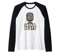 Seoul Beats Microphone Mignon K-Pop Musique Manche Raglan