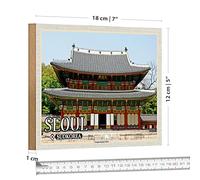 Seoul Carte postale en bois | Changdeokgung Palace | Souvenir de la Corée du Sud | 18 cm x 12 cm