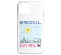 Seoul Corée du Sud Skyline Drapeau coréen Art Graphique Dessin Coque pour iPhone 16 Pro Max