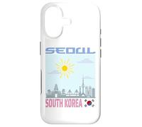 Seoul Corée du Sud Skyline Drapeau coréen Art Graphique Dessin Coque pour iPhone 17