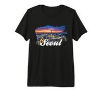 Séoul Corée du Sud Ville de Corée Voyage Touriste T-Shirt Haut de Gamme