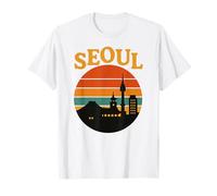 Séoul, Corée du Sud Vintage Coucher de Soleil et N Tower Skyline T-Shirt