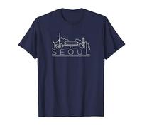 Seoul Minimalist Korean City Skyline, capitale de la Corée du Sud T-Shirt