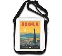 Seoul South Korea Sac à bandoulière minimaliste de voyage Blanc