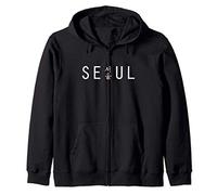 Seoul South Korea With Hangul Type Sweat à Capuche