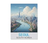 Seoul South Korea，Wood Jigsaw Puzzle 1000 Pieces Adult Toys Decompression Game（38x52cm）-FN18