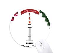 séoul tour en corée tapis de souris en caoutchouc de sapin de noël