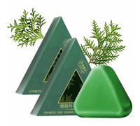 SeoulGlow Cypress Leaf Hair Growth Soap, Nature Triangle Shampoo Bar, Nature Seven Green Soap Shampoos, Usman Grass Shampoo Bar, Calming & Strengthens Hair for Women and Mens (2Pcs)