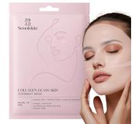 SeoulSkin Masque de nuit en verre - Masque facial au collagène coréen avec collagène à faible moléculaire et acide hyaluronique, perfectionnant les pores et hydratant, sans paraben, pour tous les